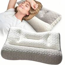 Cervical Pillow For Neck Support, Breathable Fabric Ergonomic Neck Pillow ,Neck And Shoulder Pillow For All Sleeping Positions, Comfort Cervical Neck Pillow , Ergonomic Pillow,Neck Pillow Cervical Pillow For Neck, Cervical Contour Neck Support Pillow - White - View 1