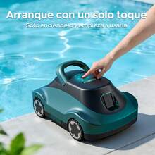Automatic Cordless Pool Cleaning Robot, Robotic Pool Vacuum, 90-Min Runtime, INSE C5 - Navy Blue - View 5