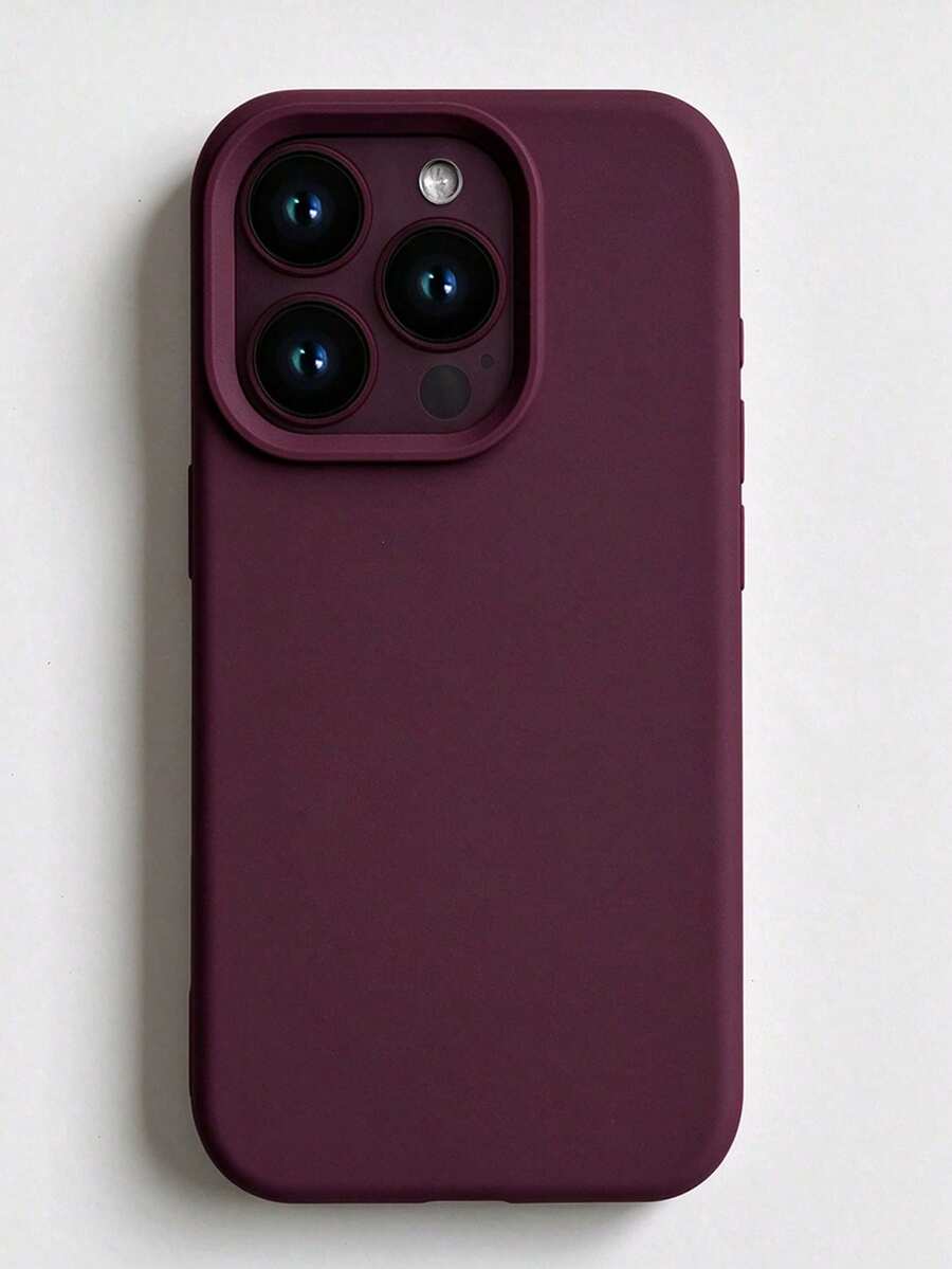 溝槽按鈕高品質液態矽膠手機殼,適用於 iPhone 18 Pro Max 17 16 15 14 13 12 11 Pro Max,柔軟蠟感觸感親膚 - 櫻桃紅 - 查看 1