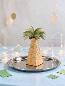15/6pcs Coconut Tree Gift Boxes, Palm Tree Candy Boxes, Hawaiian Party Decoration Gift Boxes, Theme Party Gift Boxes, Summer Theme Party Supplies - Multiple Styles - View 8