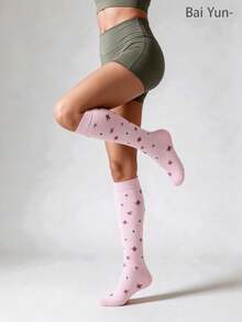 3 Pairs Pack Sports Compression Socks Women Jump Rope Running Calf Socks Men Elastic Over-The-Calf Compression Socks - Multicolor - View 3
