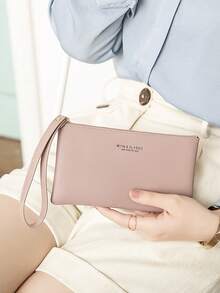 FOREVER MIYIN Women's Wristlet Long Wallet, Zipper Closure Purse, Large Capacity Multi Card Slots, Portable Phone Pouch, Solid Color For Daily Use - Multicolor - View 10