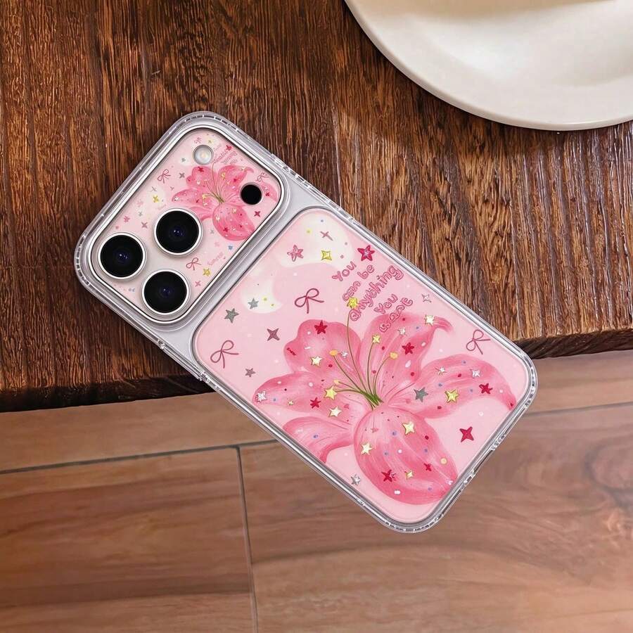 1pc Light Pink Watercolor Large Lily With Colorful Stars And Bows ...