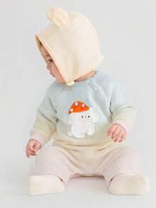 Balabala Baby Romper Newborn Infant Clothing Autumn Winter New Sweat Absorbent Crawler Fashion Cute - Purple - View 3