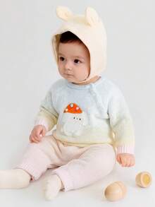 Balabala Baby Romper Newborn Infant Clothing Autumn Winter New Sweat Absorbent Crawler Fashion Cute - Purple - View 2