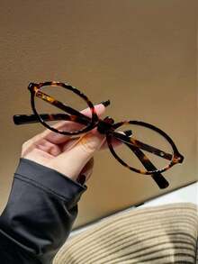 1/2 Pairs Of Versatile, Retro-Style Oval Glasses With Clear Lenses-Fashionable Clear-Lens Eyewear - Multicolor - View 5
