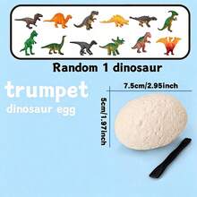 Kit de excavación de huevos de dinosaurio para niños, juguete de modelo de dinosaurio de goma suave, juguete de excavación de dinosaurio (algunos colores al azar) - Multicolor - Ver 5