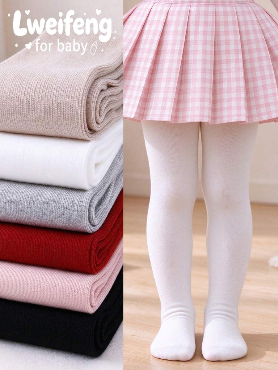6/3/1pcs Solid Color Baby Tights, Spring/Autumn Versatile Baby Leggings ...