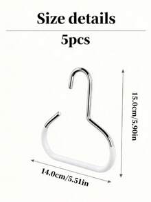 5/1pc Multi-Functional Anti-Slip Metal Round Hook, Suitable For Hats, Underwear, Ties, Scarves And Belts, Can Be Used As Storage Rack For Home, Dorm, Hotel, Bathroom, Bedroom And Closet - Multicolor - View 10