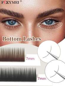 FOXYMEI 1500pcs Lower Eyelashes J/B/C Curl Brown And Black Lower Eyelash Extensions Natural Soft Short 5-7mm Mixed High Quality Single Eyelashes Suitable For Party - View 8