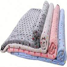 New Fashion 1pc Blue Polka Dot Dog Blanket, Warm Coral Fleece, Sofa Bed Cover Blanket For Small, Medium And Large Dogs, Home Use - 52*76cm - View 5
