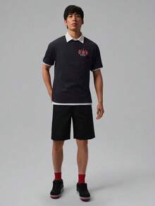 Jordan Men's AS M J NC DINER GFX SS CREW Short Sleeve Knit Collarless T-Shirt TIF3162-010 - Black - View 6