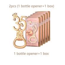 Rose Gold Theme 35th Birthday Bottle Opener, Suitable For 35th Anniversary Golden Wedding Party Gift, Birthday Party Souvenir Or Party Decoration - View 10
