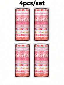 1/2/4pcs Gold Foil Creative Washi Tape, 2m Long, Suitable For Handmade Stickers, Creative Masking Tape, Scrapbook Decoration, Journal Decoration, Back To School Essential - Multicolor - View 11
