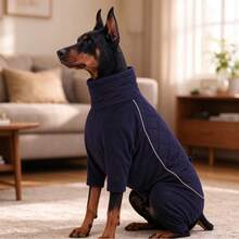 Quilted Winter Dog Jumpsuit, Warm Fleece Pet Coat, Full Leg Coverage, Soft Dog Jacket, Suitable For Small Medium Large Dogs - Multicolor - View 4