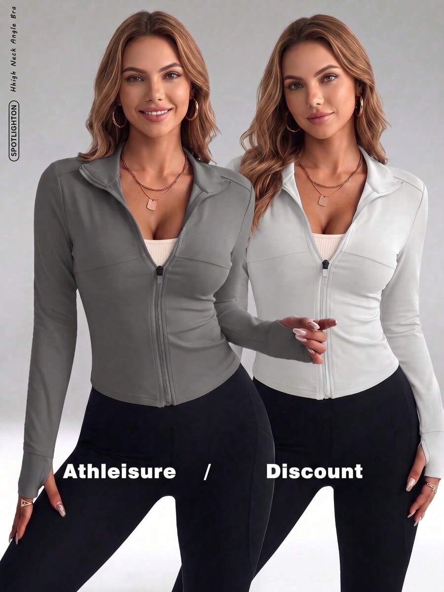 FWH Slim Waist, Versatile For All Seasons, High Cost-Performance, Women's Long Sleeve Yoga Jacket 2-Piece Set Sports - Multicolor - View 1