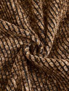 1pc Chenille Tassel Bed Runner, Stain-Resistant, Scratch-Resistant Home Decor, Suitable For All Seasons, Machine Washable, Hand Washable, For Living Room, Bedroom - Coffee Brown - View 5