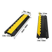 3 Channel Rubber Cable Protector Ramp 1.2 X 1.2 Inch Channel Ramp Speed Bump Heavy Duty Cable Wire Cord Cover Driveway Hose Cable Ramp Protector - 103 X 30 X 5.5 cm - View 10