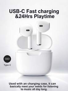 Wireless Bluetooth Earbuds - Ultra Long Battery Life, In-Ear Sports Earphones, ENC Active Noise Cancellation, 4-Mic Intelligent Call Noise Reduction - White - View 10