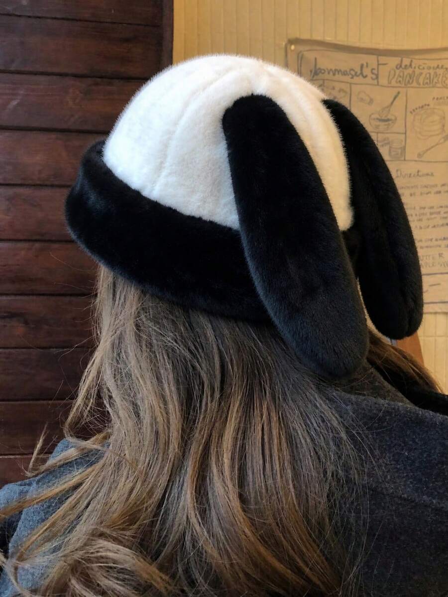1件女款冬季鹿斑紋蒙古帽,時尚極簡冬季禮物,百搭風格,適合聖誕節與新年禮物 - 彩色 - 查看 1