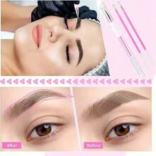 18pcs/26pcs Set Eyebrow Tattoo Pen With Refill Ink, Skin Marker Pen With Ruler, Permanent Makeup Tools - Multicolor - View 3