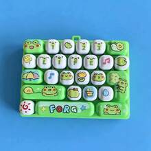 New Adult Keyboard Stress Relief Fingertip Key Button Keychain, Animal Diary Stress Relief 26-In-1 Keyboard Stress Relief Button Fingertip Clicker, Fun Stress Relief, Suitable For Focus And Calm During Work Or Study, Time-Killing Keyboard Stress Relief Toy 26 Keyboard Stress Relief Fingertip Keyboard Button Keychain Toy Bag Pendant (One Size = Random Color) - Multicolor - View 14