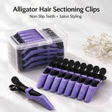 1/3Pcs Alligator Hair Sectioning Clips, Non-Slip Teeth Crocodile Hair Clips, Durable Plastic Salon Hair Clips For Hair Dyeing, Perming, Styling, Hairdresser DIY Home Use, Beauty Tool Gift - Multicolor - View 1