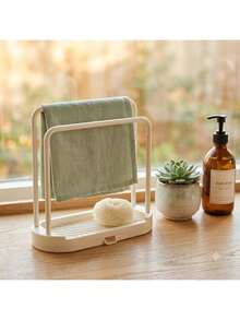 1 Kitchen Sink Caddy, Drain Pan, Sponge And Dishcloth Holder, Countertop Cleaning Brush And Scouring Pad Storage Solution, Space-Saving Multi-Functional Sink Organizer Basket, Black - One Size - View 4