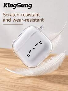 Kingsung حافظة سماعة رأس بتصميم تعبيرات قطة لطيفة، شفافة وناعمة من مادة TPU، متوافقة مع 3/4/Pro/Pro2/Pro3، تصميم شفاف، محكمة الإغلاق، بأسلوب INS حلو، بوهيمي، أمريكي ريترو، مناسبة للأخوات والصديقات والزميلات والأمهات، الخيار المثالي - متعدد الألوان - مشاهدة 8