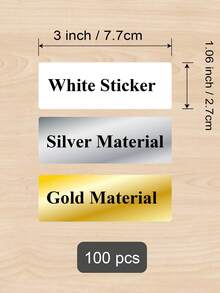 100pcs 2.7*7.7cm Customized Rectangular Stickers - Customized Labels - Rectangular Labels - Customized Stickers - Logo Stickers - Packaging Stickers - Promotional Business Stickers - Customizable Marketing And Branding Stickers - Rectangular - View 4