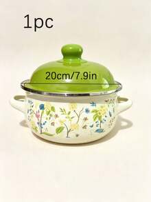 1/2 buah Set Peralatan Masak Enamel Multifungsi 16-20cm, Ringan dengan Tutup Kaca, Termasuk Panci Sup, Panci Rebusan, Wajan Anti Lengket, Mudah Dibersihkan, Cocok untuk Kompor Gas dan Listrik, Perlengkapan Dapur Tahan Lama, Cocok untuk Penggunaan di Rumah dan Restoran - View 12