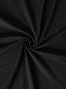 Setelan 2 Potong Pria Musim Semi/Gugur, Model Slim Fit, Bahu Reguler, Leher Bulat, Lengan Panjang, Kaos - Hitam - View 7