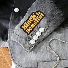 1pc Black Theme "Black Is Beautiful" Iron-On Patch, Suitable For Truck Driver Hats, Jackets, Bags, Backpacks, Essential Embroidery Decoration Patch For Small Business Startups - 1pcs-blc - View 4