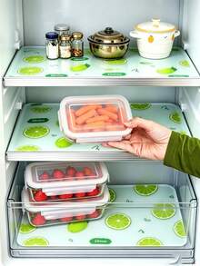 1/2/4pcs High-Quality Thickened Refrigerator Mats, Washable & Reusable, EVA Material, Innovative Pattern, Suitable For Refrigerator And Kitchen Decor, Can Be Used As Refrigerator Mat, Drawer Liner, Shelf Liner, Tabletop/Countertop Mat, Shoe Cabinet Liner And Cabinet Liner. Kitchen Essentials/Tools/Supplies/Accessories, Summer - A - View 7