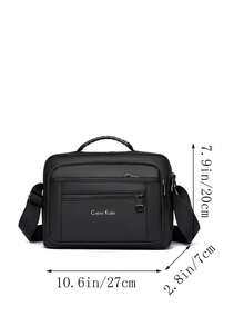 New Waterproof Oxford Fabric Men's Business Casual Horizontal Small Square Messenger Bag, Commuter Crossbody Bag, Handbag - Multicolor - View 3