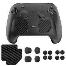 Silicone Anti-Slip Sweat Resistant Thumb Grips Kit For Valve Steam Controller 2026 / Steam Controller 2, Carbon Fiber Touchpad Stickers, 1.5mm & 2mm Back Button Silicone Pads, Ergonomic Texture Grip, Game Controller Gaming Accessories - View 5