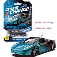 Nuevo coche de carreras de inercia que cambia de color, modelo de coche de aleación 1:60 con termocromía, juguete de coche de carreras interactivo que cambia de color por inercia, modelo de automóvil, modelo de coche de carreras, decoración de escritorio de oficina/hogar, modelo de coche deportivo, regalo sorpresa - regalo de cumpleaños - regalo de Navidad - regalo de Pascua - regalo de Año Nuevo - regalo - regalo perfecto - regalo - juguete - Multicolor - Ver 15