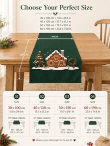 Personalized Christmas Table Runner, Customizable Text, Personalized Gift, Christmas Decoration, Room Decor, Christmas Home Decor, Christmas Gift, Christmas Craft, Thanksgiving Decoration, Thanksgiving Table Decor - Multicolor - View 5