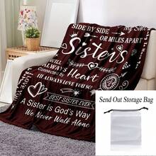 1pc Burgundy Envelope Flannel Blanket, Novel Soft And Comfortable Flannel Blanket For Nap, Office, School, Home, Picnic, Travel, Gift - Multicolor - View 11