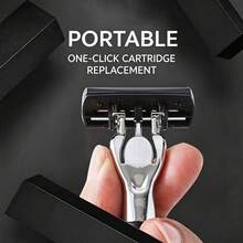 Unisex Washable Manual Razor, One-Click Blade Replacement, Smooth Close Shaving, Razor Set With 12 Replacement Blades, Daily Grooming Essential, Great Holiday Gift For Men & Women - Multicolor - View 4