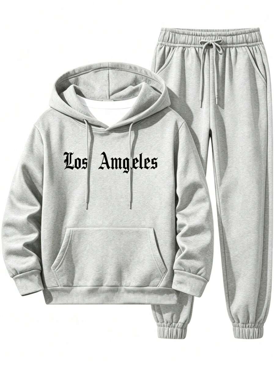 Impala Men Hoodie Co-Ords - Grey - View 1