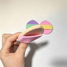 Double-Sided Macaron Makeup Sponge, Dry And Wet Use, Soft And Skin-Friendly, Makeup Tool, Foundation And Concealer Sponge, Halloween, Girls Makeup Accessory - Multicolor - View 5