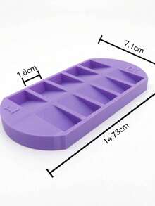 1pc Nail Art Tip Sorting Tray, Nail Tip Storage Organizer Rack, Professional Nail Artist Use, Suitable For Salon And Home Nail Art Supplies Display Rack,Manicure Christmas Gift - Multicolor - View 7