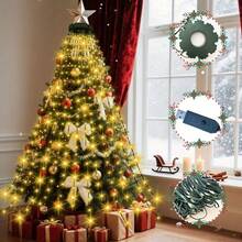 400/220 LED Christmas Indoor String Lights | 20/11 Code 2m Waterfall Tree Lights, USB Powered, High Brightness Bead Lights, 8 Modes, Suitable For Garden, Patio, Home, Christmas Tree Decoration, Holiday Decoration, Event Planning - Multicolor - View 5