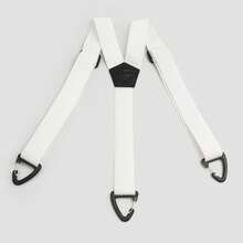 1pc Geometric Pattern Elastic Band Suspenders, 3-Clip, All Season, For Men - A - View 14