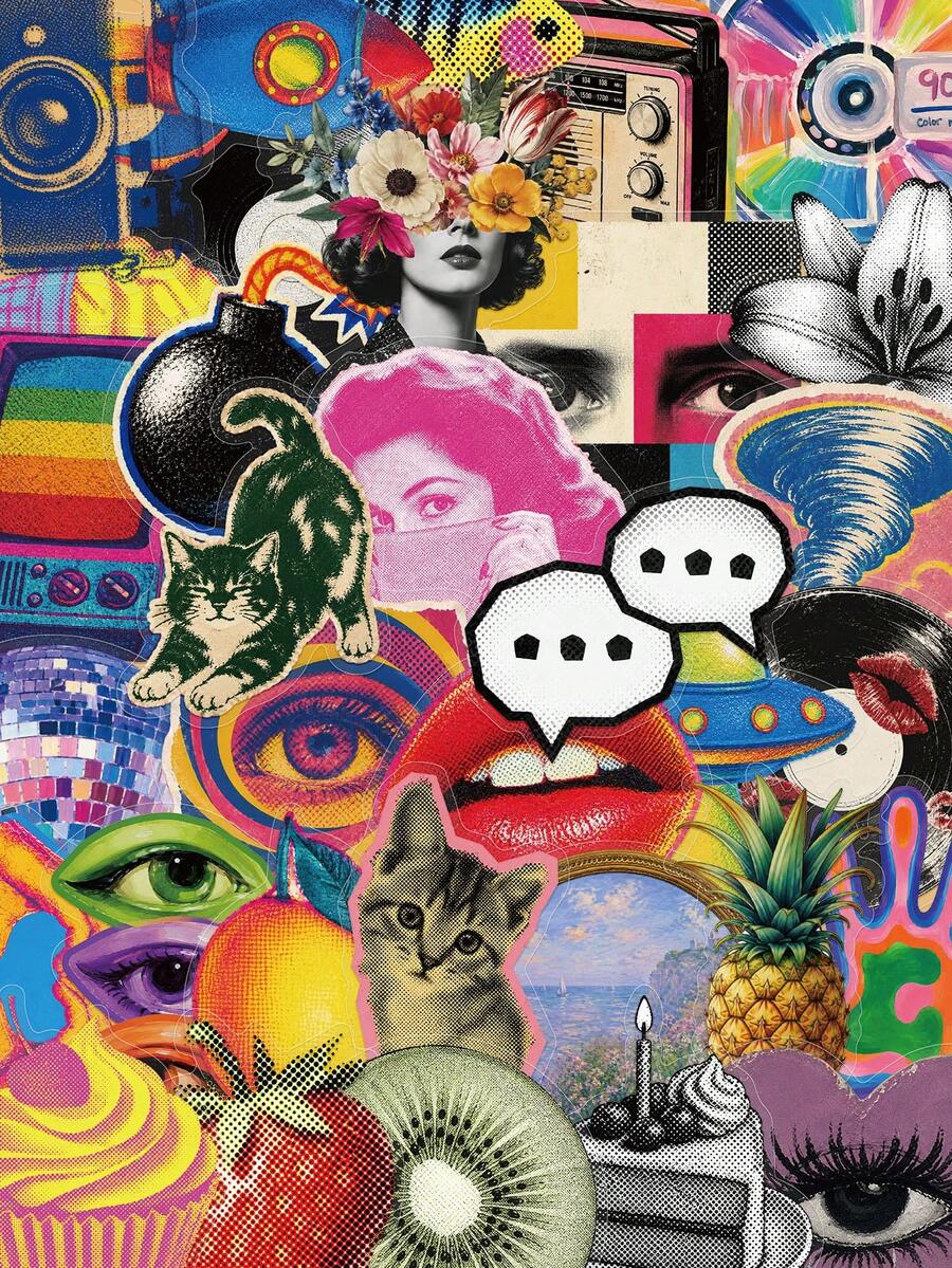 50pcs Y2K Style Stickers For Scrapbook, Diary, Notebook, Tablet ...