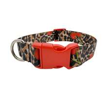 New Sunflower/Cherry Leopard Print Nylon Dog Collar, Soft Comfortable Wear-Resistant Fabric, No Choking, Lightweight And Burden-Free, Adjustable Length, Suitable For All Seasons, Easy To Fasten And Unfasten, Fits All Dog Breeds, Birthday Wedding Holiday Gift Pet Accessory - Multicolor - View 14