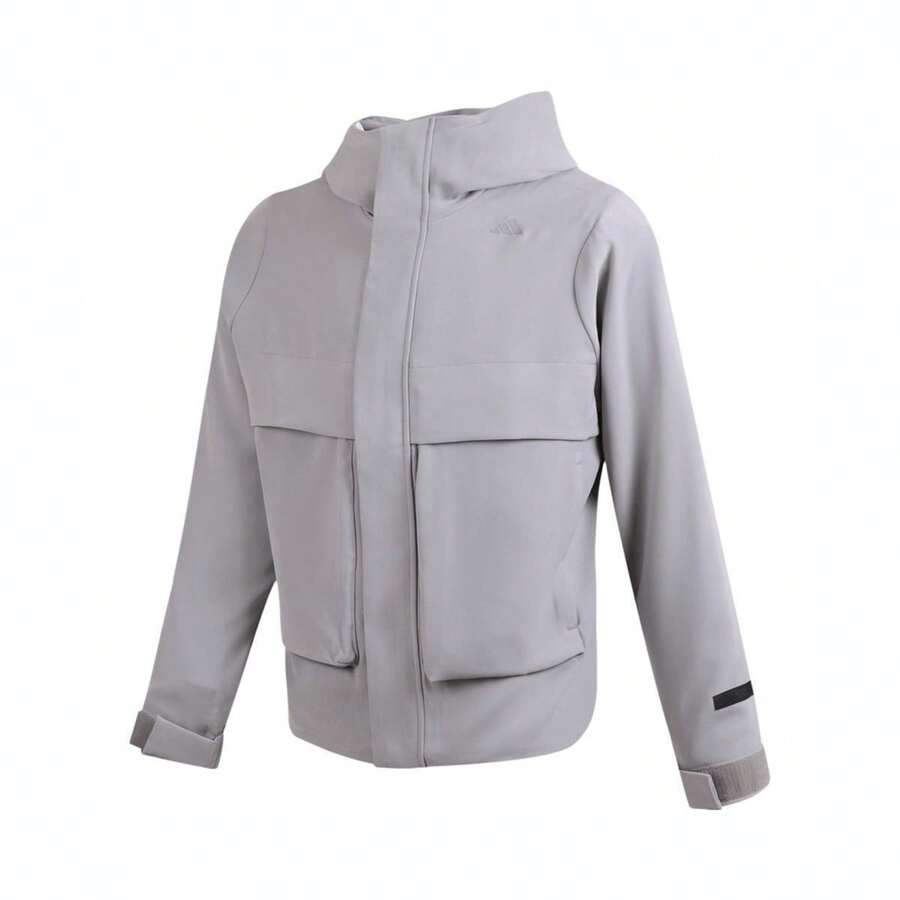 Adidas Spring/Autumn Sports Casual Fashion Daily Men's Simple Hooded Jacket Woven Outerwear JL9354 - Grey - View 1