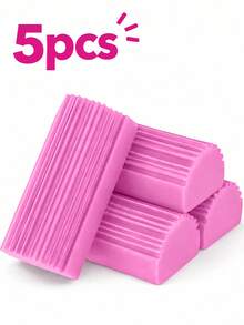 1pc Pink Dust Cleaning Sponge Wet Tool, Reusable Household Sponge Dust Collector, Magic Dust Cleaning Sponge, Suitable For Cleaning Blinds, Glass, Baseboards, Vents, Mirrors, Window Tracks, Kitchen, Bathroom And Home Environment - A - View 10