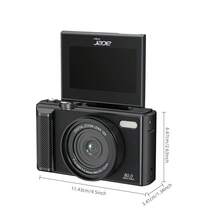 ACER Gadget S680 數位相機，8000萬像素插值，18倍數位變焦，180°翻轉螢幕，3.0英吋顯示螢幕，不含記憶卡，適合初學者的便攜旅行/日常Vlog相機，黑色 - 黑色 - 查看 5